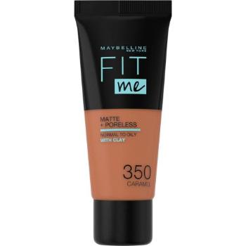 Maybelline Fit Me! Matte + Poreless 30 ml make-up pro ženy 350 Caramel na problematickou pleť s akné