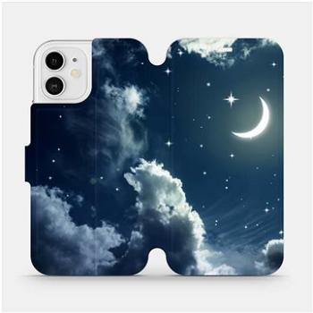 Flipové pouzdro na mobil Apple iPhone 12 - V145P Noční obloha s měsícem (5903516374465)