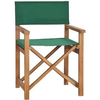 Režisérská židle masivní teak zelená 47413 (47413)