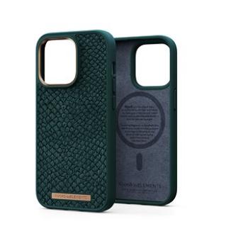 Njord iPhone 14 Pro Salmon Leather Magsafe Case Green (NA43SL02)