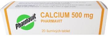 Pharmavit Calcium 500 mg 20 šumivých tablet