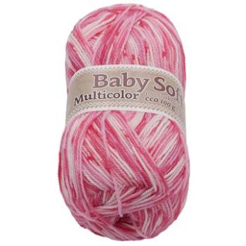 Baby soft multicolor 100g - 611 bílá, růžová (6864)
