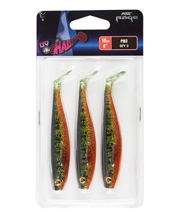 Fox rage gumová nástraha pro shad uv colour pack additions pike uv - 14 cm 2 kusy