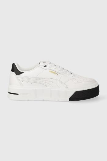 Kožené sneakers boty Puma Cali Court Lth Wns bílá barva, 393802