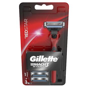 Gillette Mach3 Pánský holicí strojek 1 ks + náhradní hlavice Red 3 ks