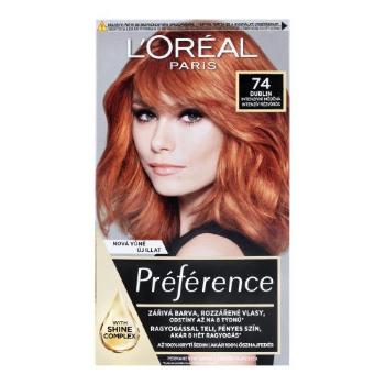 L'Oréal Paris Préférence Féria 60 ml barva na vlasy pro ženy 74 Dublin na barvené vlasy; na všechny typy vlasů