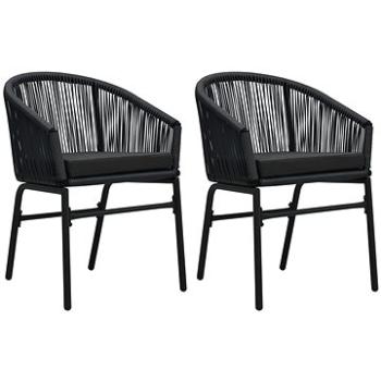 SHUMEE Židle zahradní, černá - 2ks v balení 48135 (48135)