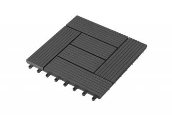 WPC zámková dlaždice mozaika (tmavě šedá) 23 x 300 x 300 mm 23 × 300 × 300 mm