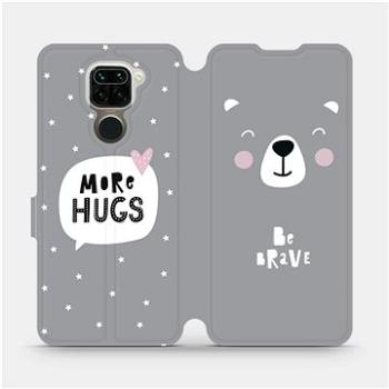 Flipové pouzdro na mobil Xiaomi Redmi Note 9 - MH06P Be brave - more hugs (5903516288953)