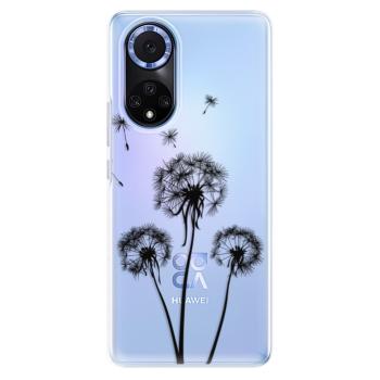 Odolné silikonové pouzdro iSaprio - Three Dandelions - black - Huawei Nova 9