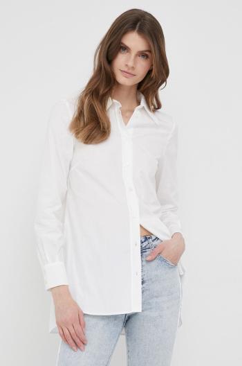 Bavlněné tričko Pennyblack bílá barva, regular, s klasickým límcem