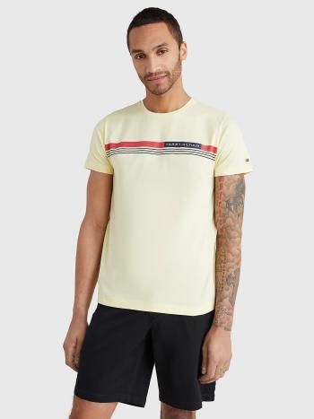 Tommy Hilfiger pánské světle žluté tričko - L (ZHF)