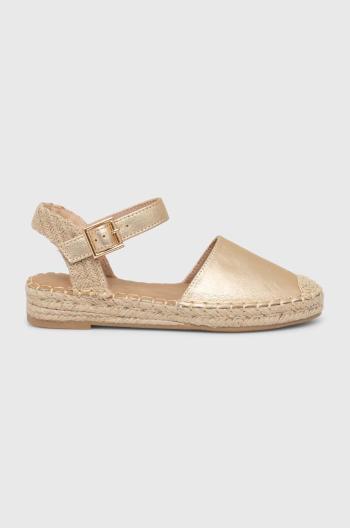 Espadrilky Answear Lab zlatá barva, na platformě