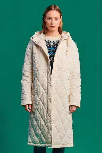 KABÁT GANT D1. OVERSIZED QUILTED PARKA bílá S