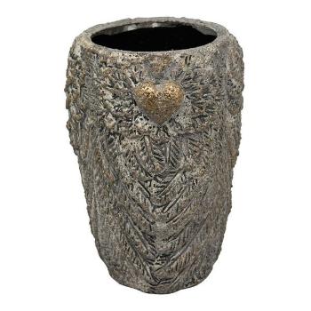 Bronzovo - hnědý antik obal na květináč/ váza Topf - 18*18*26 cm 234187