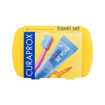 Curaprox Travel Set Yellow klasický zubní kartáček dárková sada