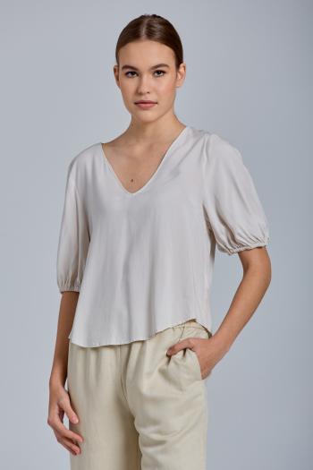 TOP GANT D2. PUFF SLEEVE SS TOP bílá 42