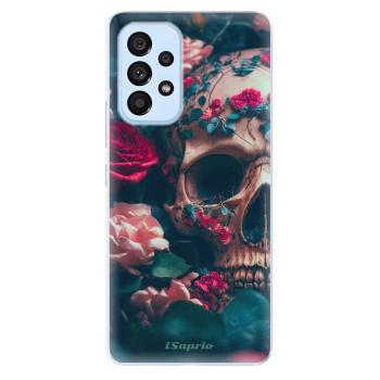 Odolné silikonové pouzdro iSaprio - Skull in Roses - Samsung Galaxy A73 5G