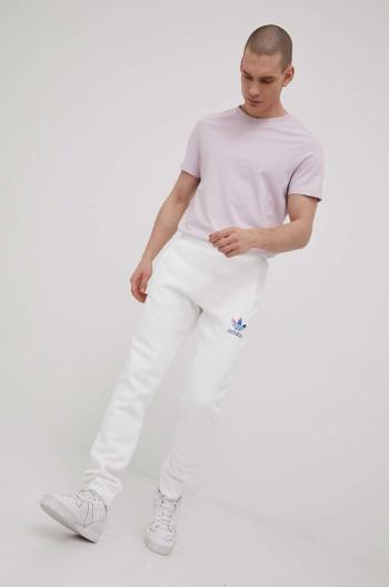 Kalhoty adidas Originals HG3910 pánské, bílá barva, hladké