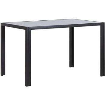 Skleněný jídelní stůl 120 x 80 cm černý LAVOS, 252870 (beliani_252870)