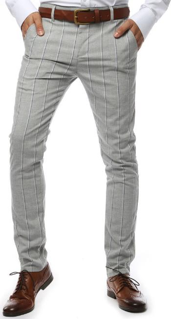 Pánské světle šedé pruhované kalhoty ux2146 Velikost: 31