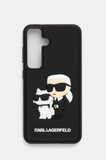 Obal na telefon Karl Lagerfeld S24 S921 černá barva, KLHCS24S3DRKCNK