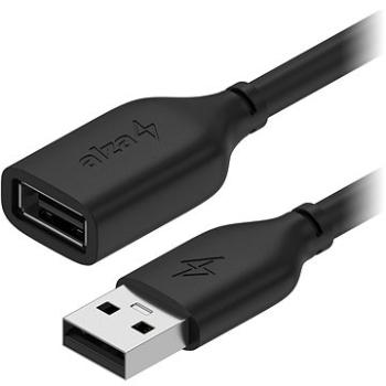 AlzaPower Core USB-A (M) to USB-A (F) 2.0, 2m černý (APW-CBAMAF220B)