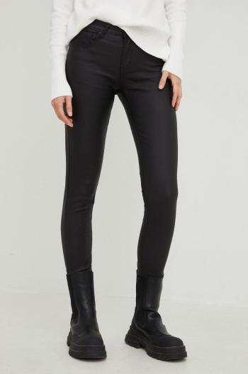 Kalhoty Answear Lab dámské, černá barva, přiléhavé, medium waist