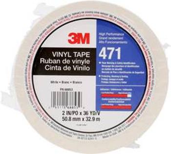 PVC tape 3M 471IW-W50-D, (d x š) 33 m x 50 mm, bílá, 1 ks