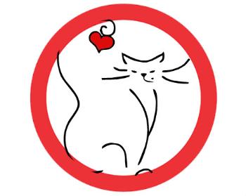 Samolepky zákaz - 5ks Love cat