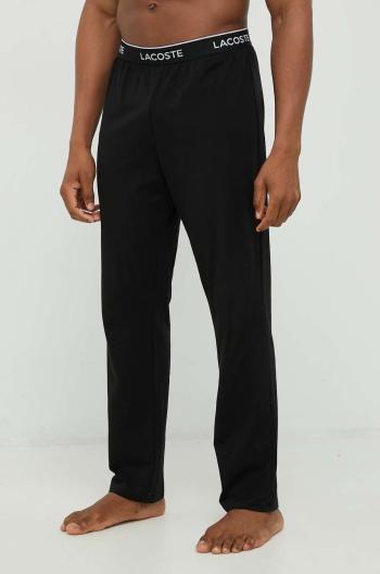 Pyžamové kalhoty Lacoste pánské, černá barva
