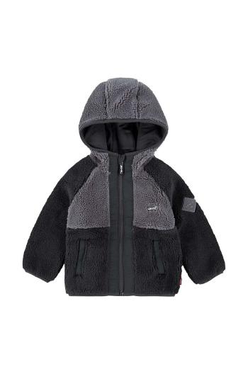 Kojenecká bunda Levi's SHERPA JKT černá barva, 6EL249