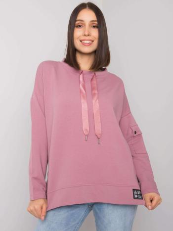 RŮŽOVÁ DÁMSKÁ MIKINA BEZ KAPUCE RV-BZ-7228.64-PINK Velikost: ONE SIZE