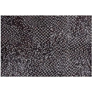 Kožený patchwork koberec 160 x 230 cm hnědý AKKESE, 200548 (beliani_200548)