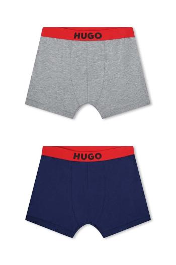 Dětské boxerky HUGO 2-pack šedá barva, G00256