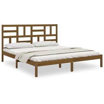 Rám postele medově hnědý masivní dřevo 200 × 200 cm, 3105973 (3105973)