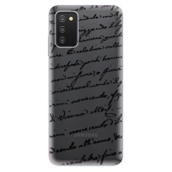 Odolné silikonové pouzdro iSaprio - Handwriting 01 - black - Samsung Galaxy A03s