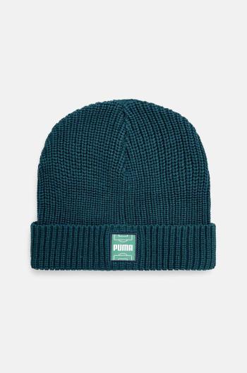 Bavlněná čepice Puma Classics Graphic Short Beanie zelená barva, 025680