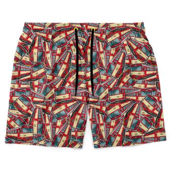 Pánské plavky short – 810 červená (Velikost: XL)