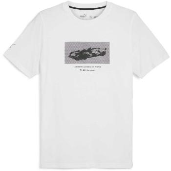 Puma BMW M MOTORSPORT NEW ESSENTIALS CAR CRAPHIC TEE Pánské triko, bílá, velikost