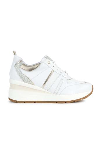 Kožené sneakers boty Geox D ZOSMA bílá barva, D268LB 08514 C1000