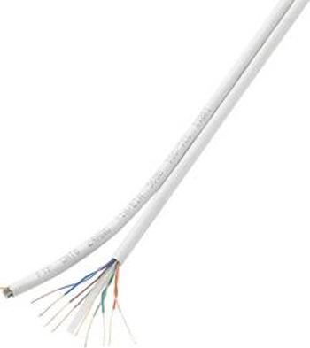 Ethernetový síťový kabel CAT 6 TRU COMPONENTS CAT 5e/CCA, F/UTP, 8 x 2 x 0.196 mm², bílá, 100 m