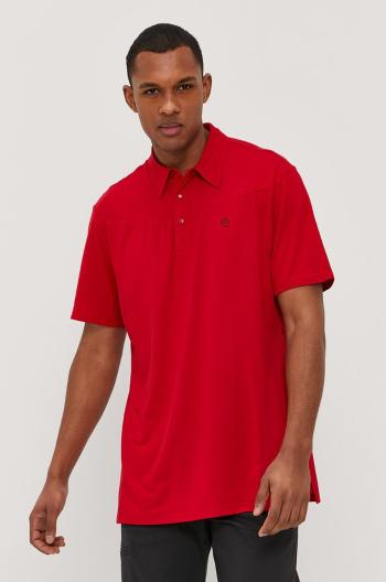 Polo tričko Wrangler pánské, červená barva, hladké