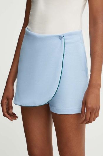 Bavlněná kalhotová sukně adidas Originals Skort 80s high waist, JC6171