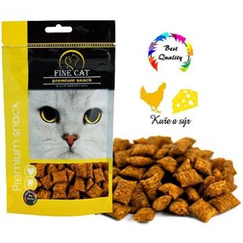 FINE CAT Plněné polštářky KUŘECÍ SE SÝREM 80g (8595657303090)