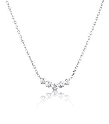 JVD Půvabný stříbrný náhrdelník se zirkony SVLN0070XI2BI45