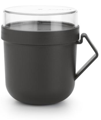 Brabantia Hrnek na polévku Make & Take, 0,6l - Dark Grey