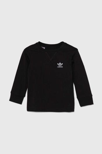 Dětské tričko s dlouhým rukávem adidas Originals LONG SLEEVE černá barva, IW1006