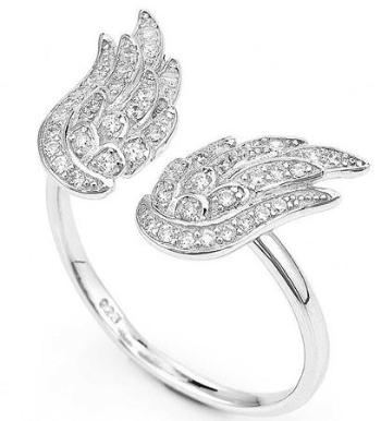 Amen Originální stříbrný prsten se zirkony Angels RW 59 mm