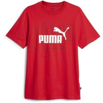 Puma GRAPHICS NO.1 TEE Pánské triko, červená, velikost